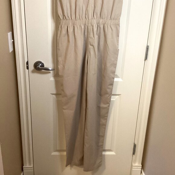 Lady Foot Locker Women's Sleeveless Jumpsuit Size M Long Wide Straight Leg - Picture 8 of 8